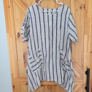 Camille & Co 100% Italian Linen Tunic Dress XL